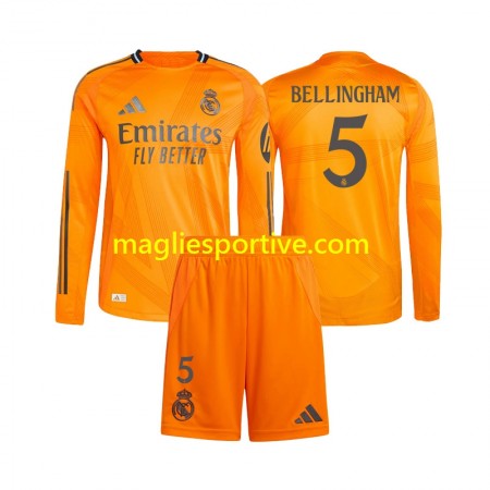 Completo Calcio Real Madrid Jude Bellingham 5 Bambino Divisa Trasferta 2024-2025 ML